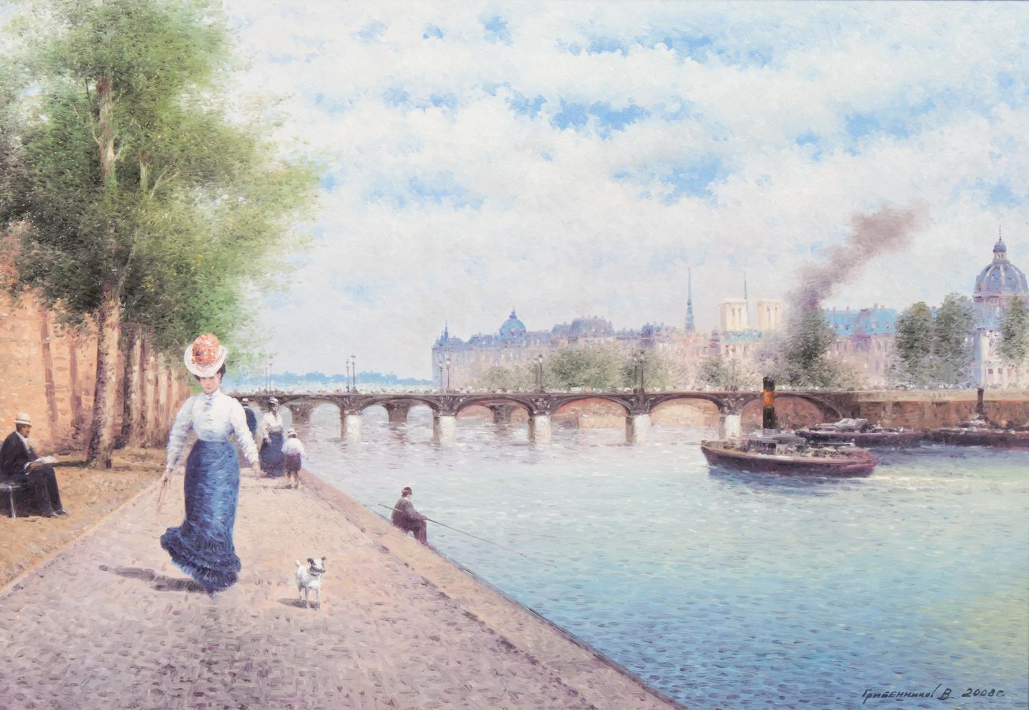 Vasiliy Nicholayevich Gribennikov, (Russian, b. 1957), Seine Embankment, 2008