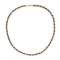 Hematite and Yellow Gold Necklace