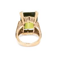 GREEN SYNTHETIC SPINEL RING