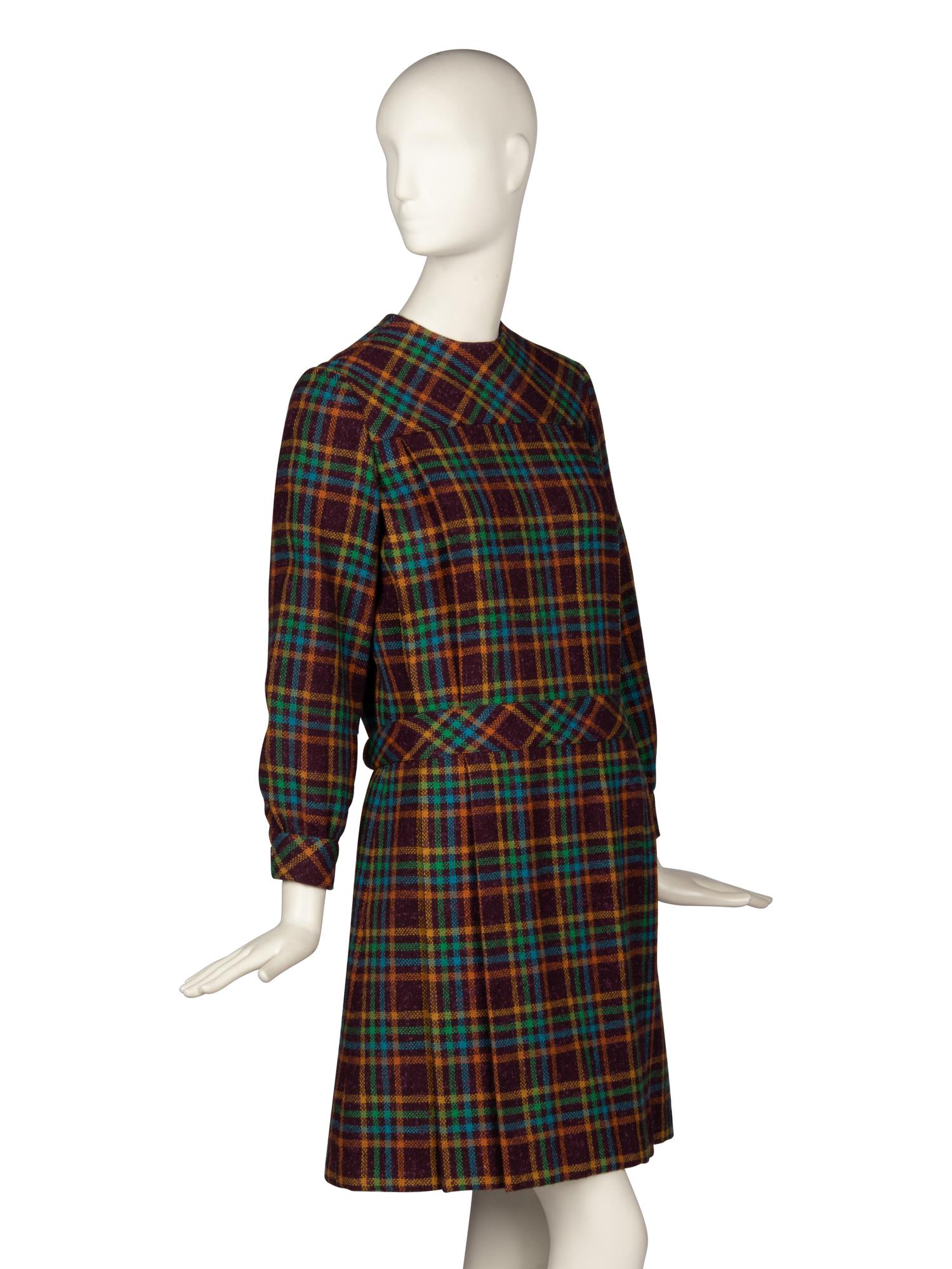 Christian Dior, Haute Couture Plaid Tweed Dress
