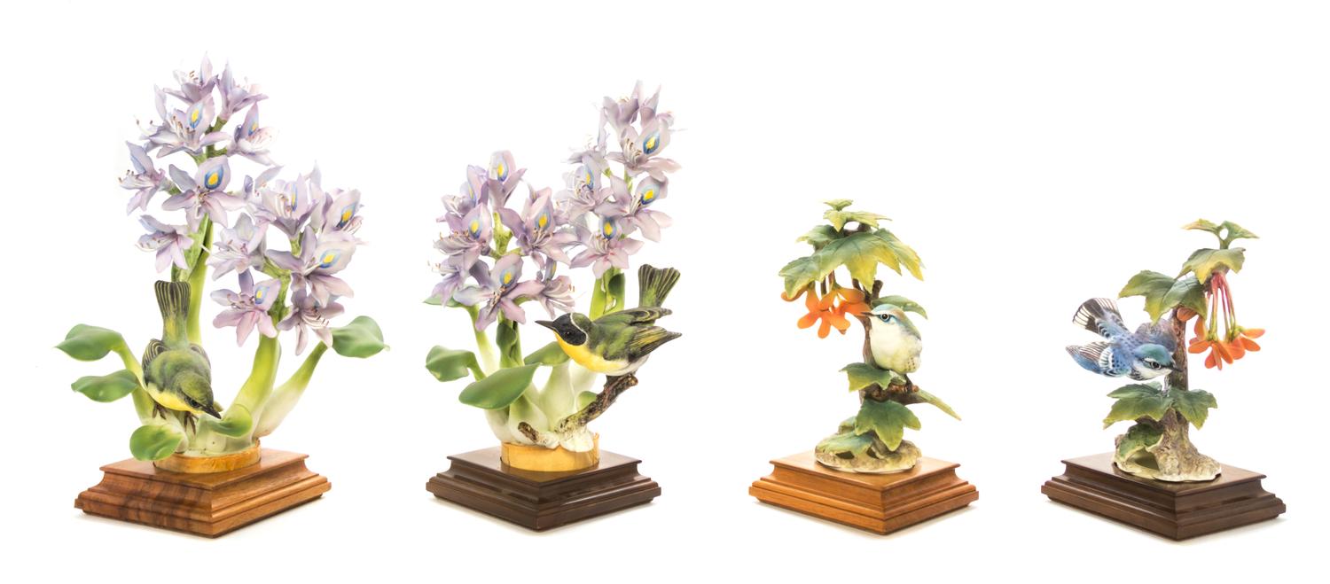 Two Pairs of Royal Worcester Porcelain Models of Birds Height of first 11 inches. — MODELED BY DOROTHY DOUGHTY