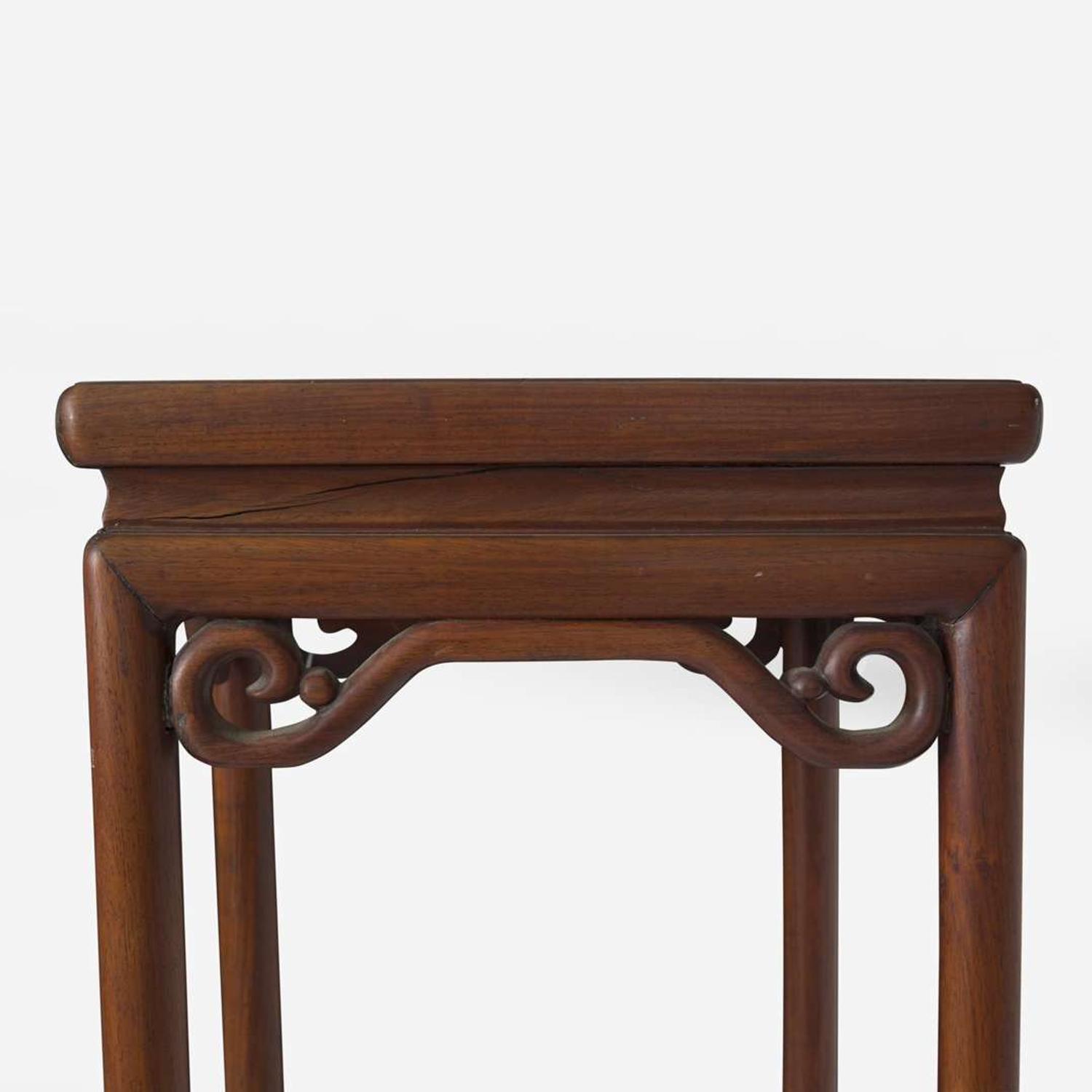 Three Chinese hardwood tall stands 香几三件 Late Qing to Republic period ?????