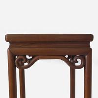 Three Chinese hardwood tall stands 香几三件 Late Qing to Republic period ?????