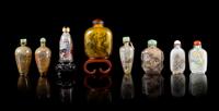 Eight Inside Painted Glass Snuff Bottles — 19TH-20TH CENTURY