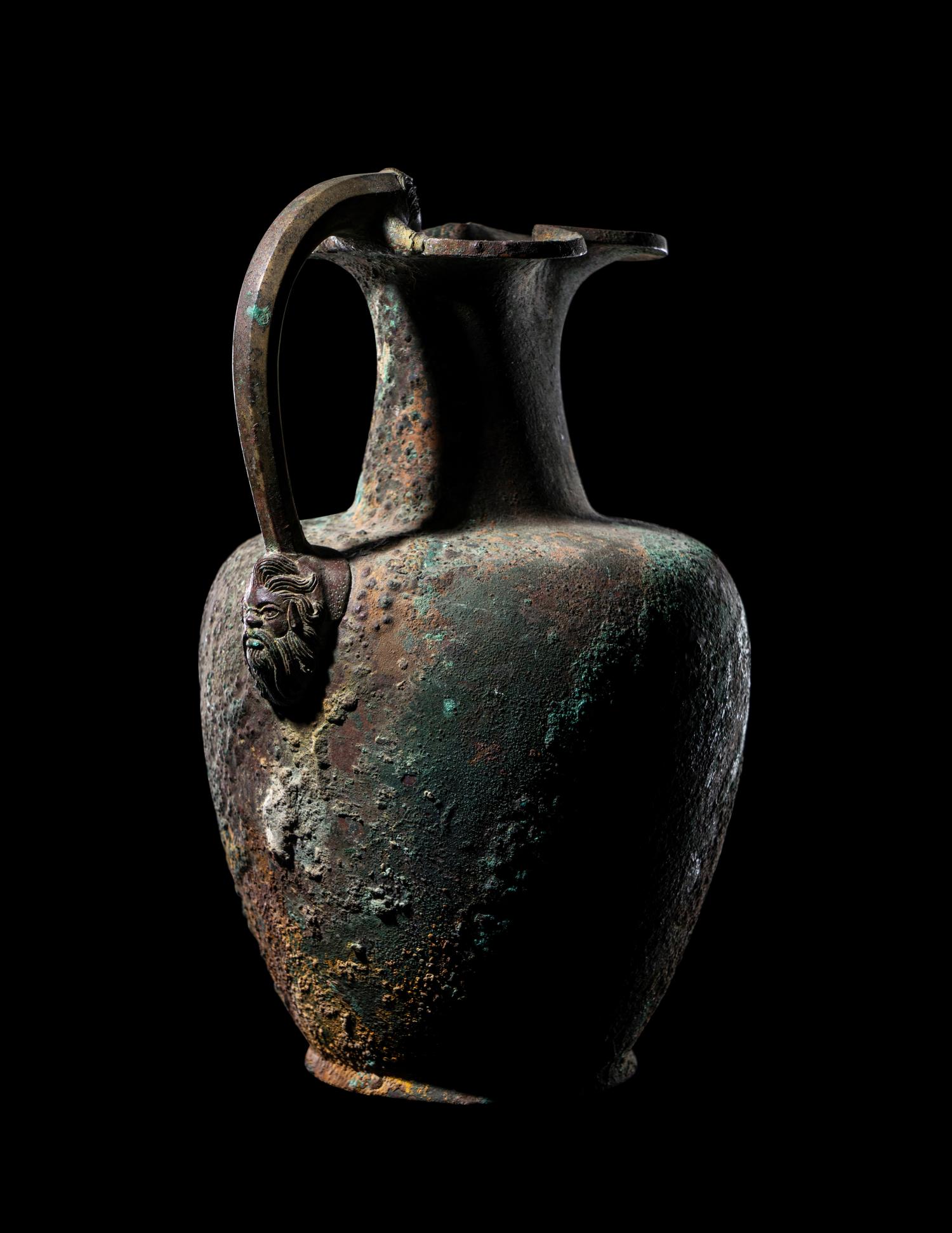 A Greek Bronze Trefoil Oinochoe