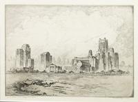 [ARCHITECTURE]. A group of 11 drypoint etchings by James Swann, Leon Pescheret, Chester S. Danforth and others.
