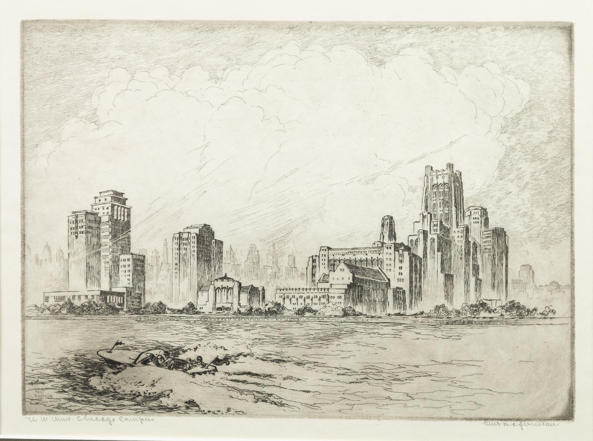 [ARCHITECTURE]. A group of 11 drypoint etchings by James Swann, Leon Pescheret, Chester S. Danforth and others.