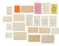 [EARLY PHOTOGRAPHY]. A large assortment of photographers' advertising cards, sheets, and signage.