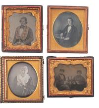 [EARLY PHOTOGRAPHY]. 11 wet plate images featuring interesting and unusual props and poses.