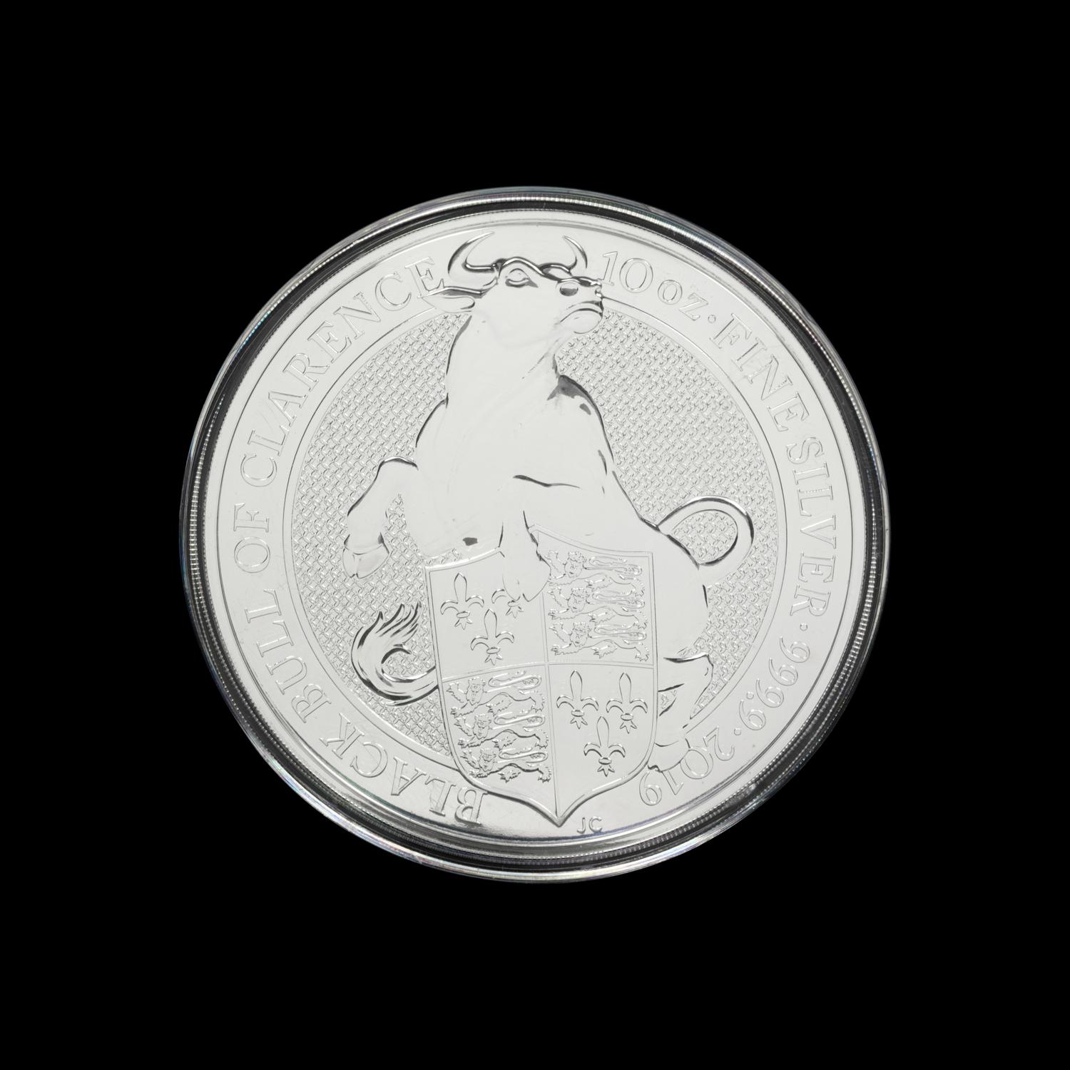 [GREAT BRITAIN] A 2019 Queen's Beasts: Black Bull of Clarence 10 oz. Silver Round