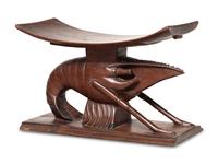 Two Asante Carved Wood Stools