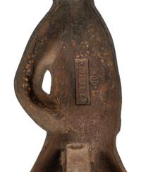 A Pair of Iron Andirons with Hessian Soldiers