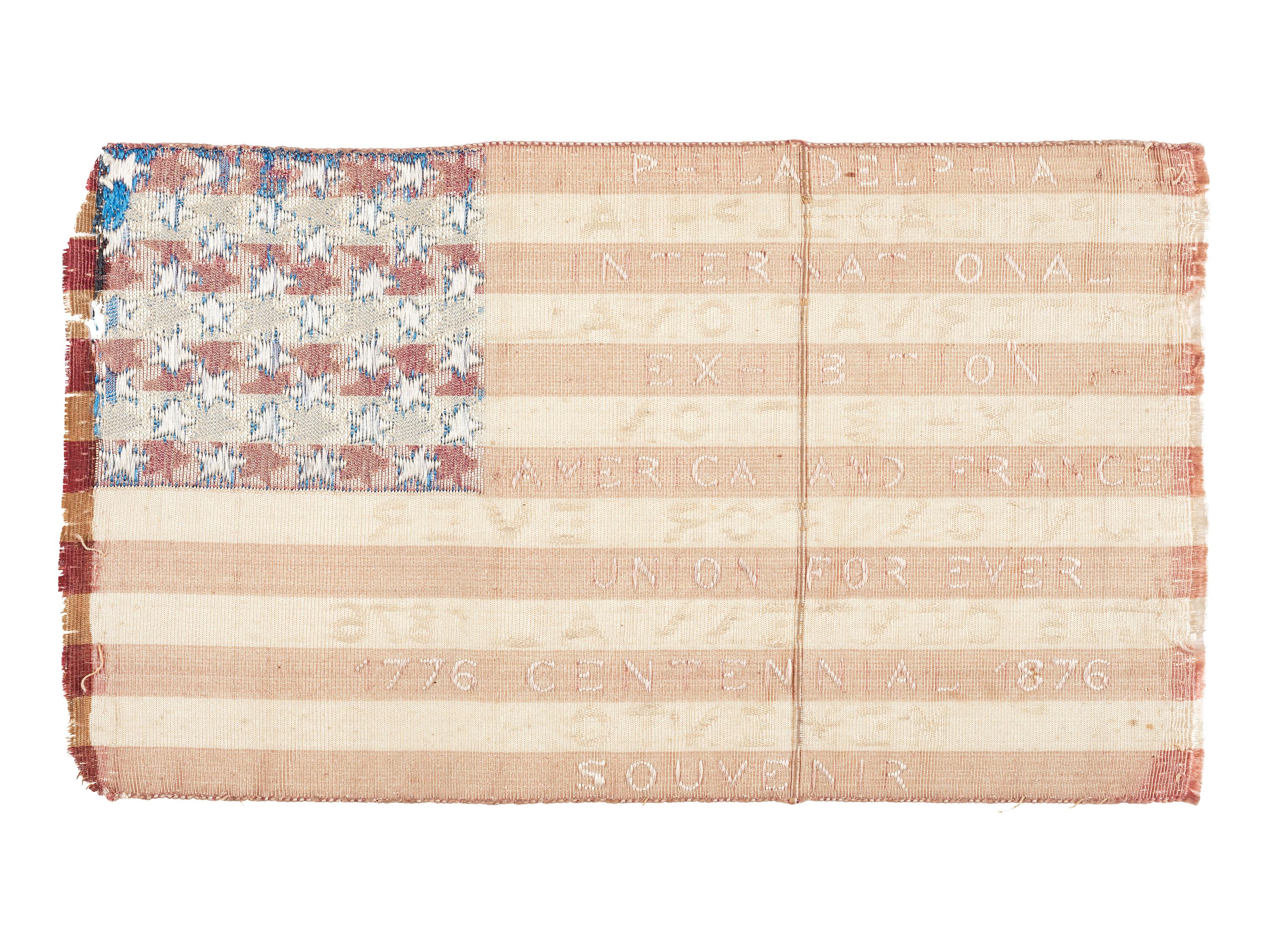 [FLAGS]. 36-star Philadelphia International Exhibition flag. Ca 1876.