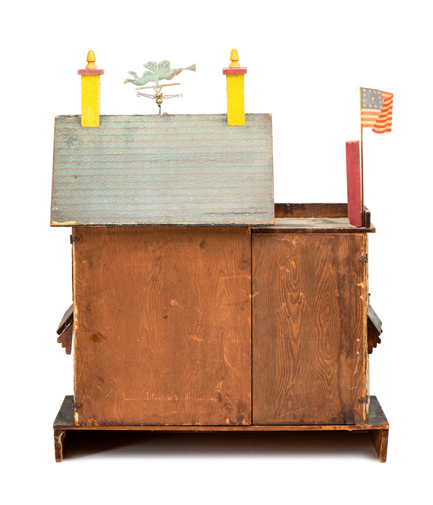 A Large R. Bliss Manufacturing Dollhouse with Angel Gabriel Weathervane