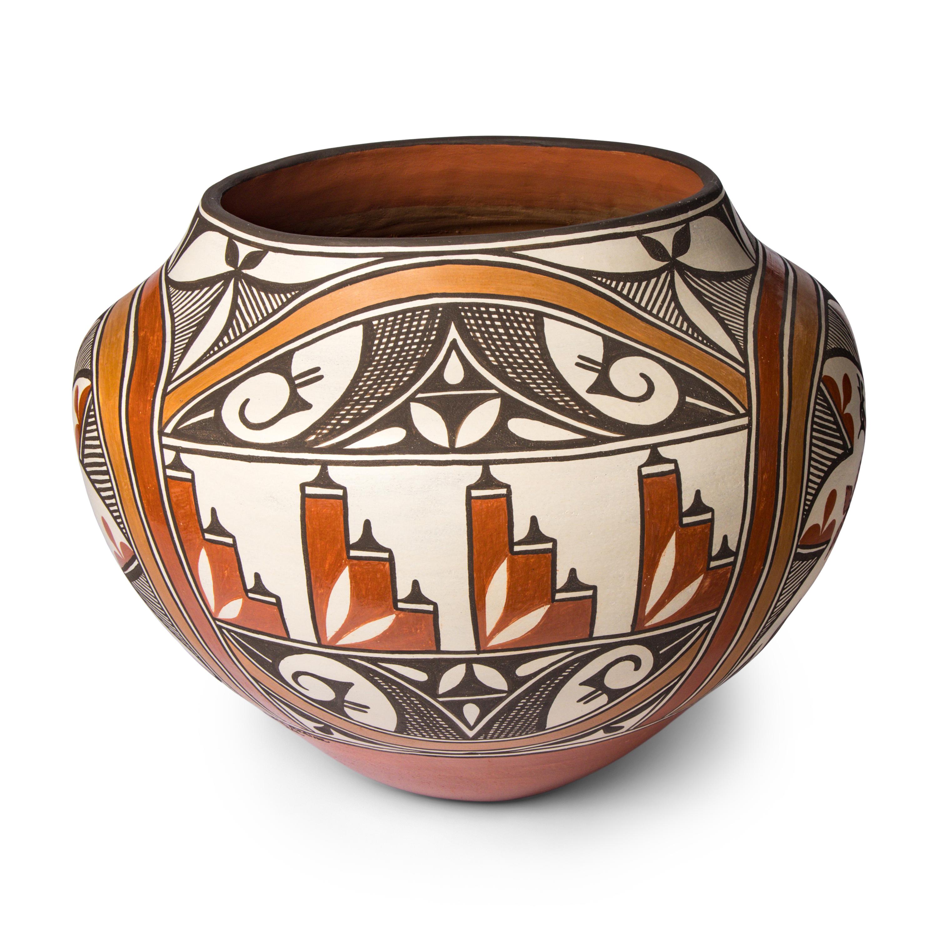 Sofia Medina (Zia, 1932-2010) — Four-Color Pottery Olla