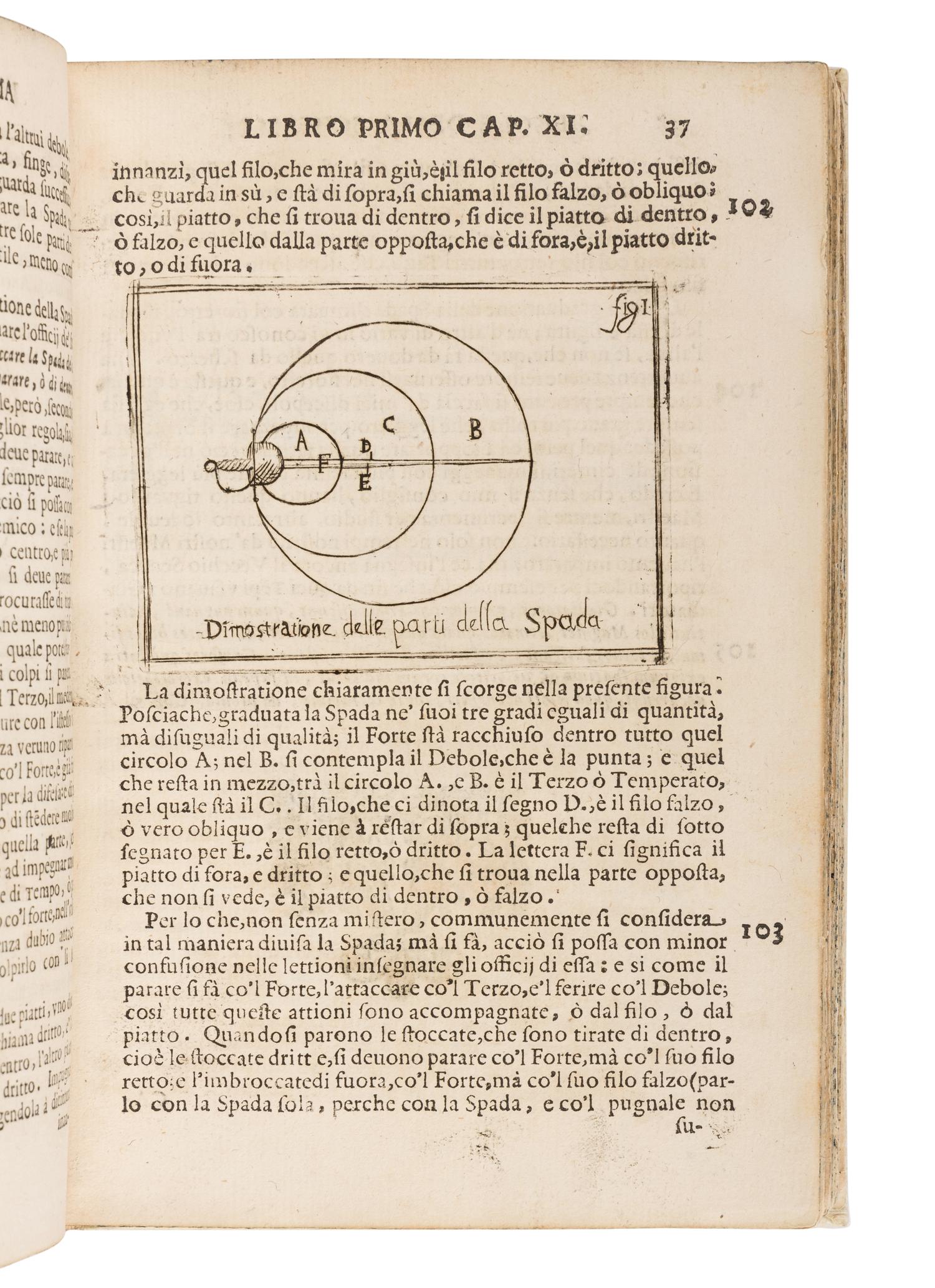 MARCELLI, Francesco Antonio. Regole della scherma insegnate de Lelio, e Titta Marcelli scritte da Francesco Antonio Marcelli figlio, enipote e maestro di scherma in Roma . Rome: Dom. Ant. Ercole, 1686.