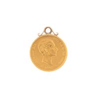 YELLOW GOLD COIN PENDANT