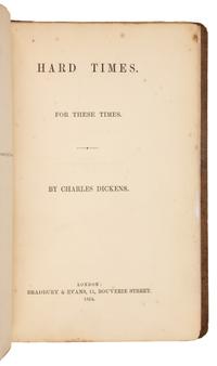 DICKENS, Charles (1812-1870). Hard Times. For These Times. London: Bradbury & Evans, 1854.