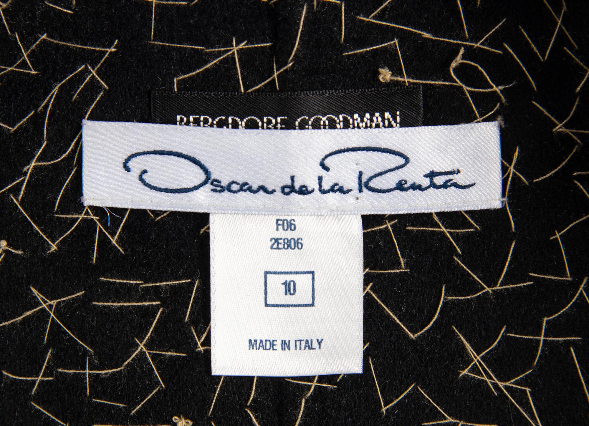Oscar de la Renta Sequin Embellished Wool Coat, Fall 2006