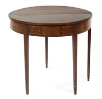 An American Mahogany Flip-Top Table, LATE 19TH CENTURY, Height 29 3/4 x width 35 1/2 x depth 47 1/2 inches. — 19TH CENTURY,