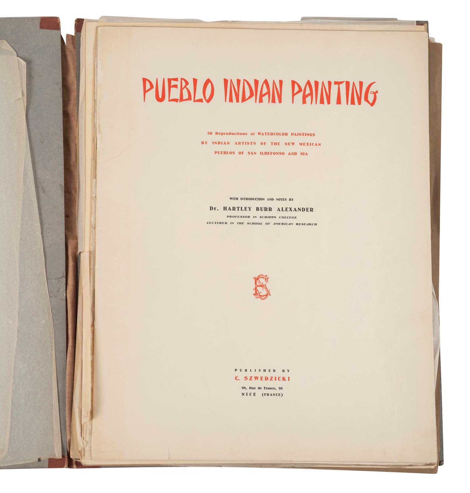 [SOUTHWEST] Pueblo Indian Painting. 50 Reproductions of Watercolor Paintings by Indian Artists of the New Mexican Pueblos of San Ildefonso and Sia