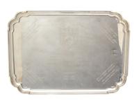 An American Engraved Silver Tray, Tiffany & Co., New York, NY, 20th Century, from the U.S. Equestrian Team