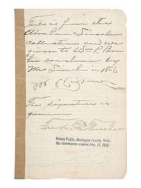 [LINCOLN, Abraham (1809-1865)] -- [AFRICAN AMERICANA]. General Orders No. 139, Lincoln's preliminary emancipation proclamation, with Lincoln signature, a Field and Sickles forgery.
