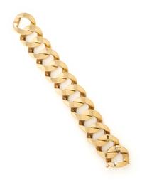RAYMOND YARD, YELLOW GOLD LINK BRACELET