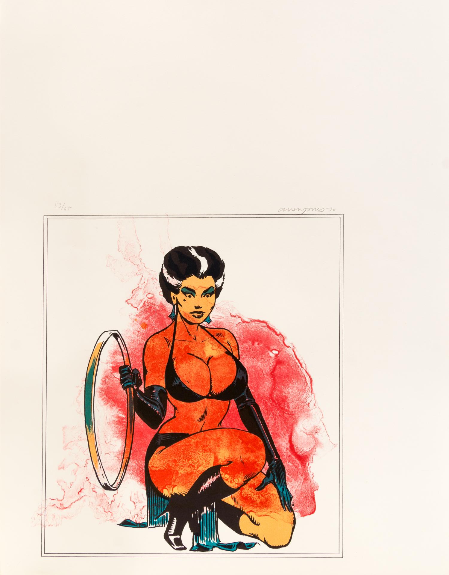 Allen Jones, (British, b. 1937), Leg Splash and Kneeling Woman from Europäische Graphik VII, 1970 (a pair of works)