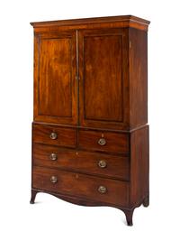 A George III Mahogany Linen Press
