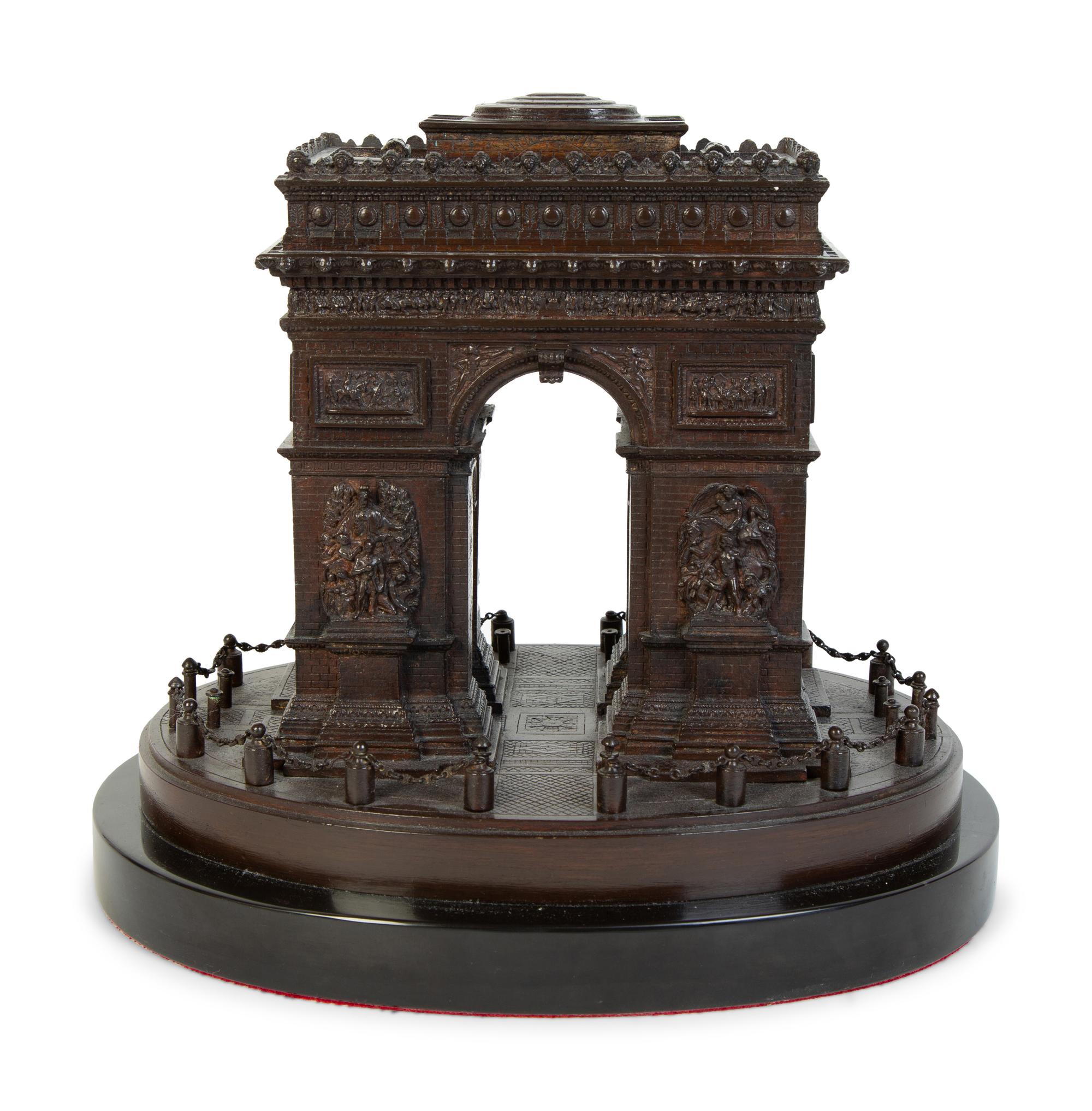 A French Grand Tour Patinated Bronze Model of the Arc de Triomphe by LeBlanc Freres — FOURTH QUARTER 19TH CENTURY