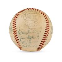 A 1956 Cincinnati Reds Team Signed Autograph Baseball