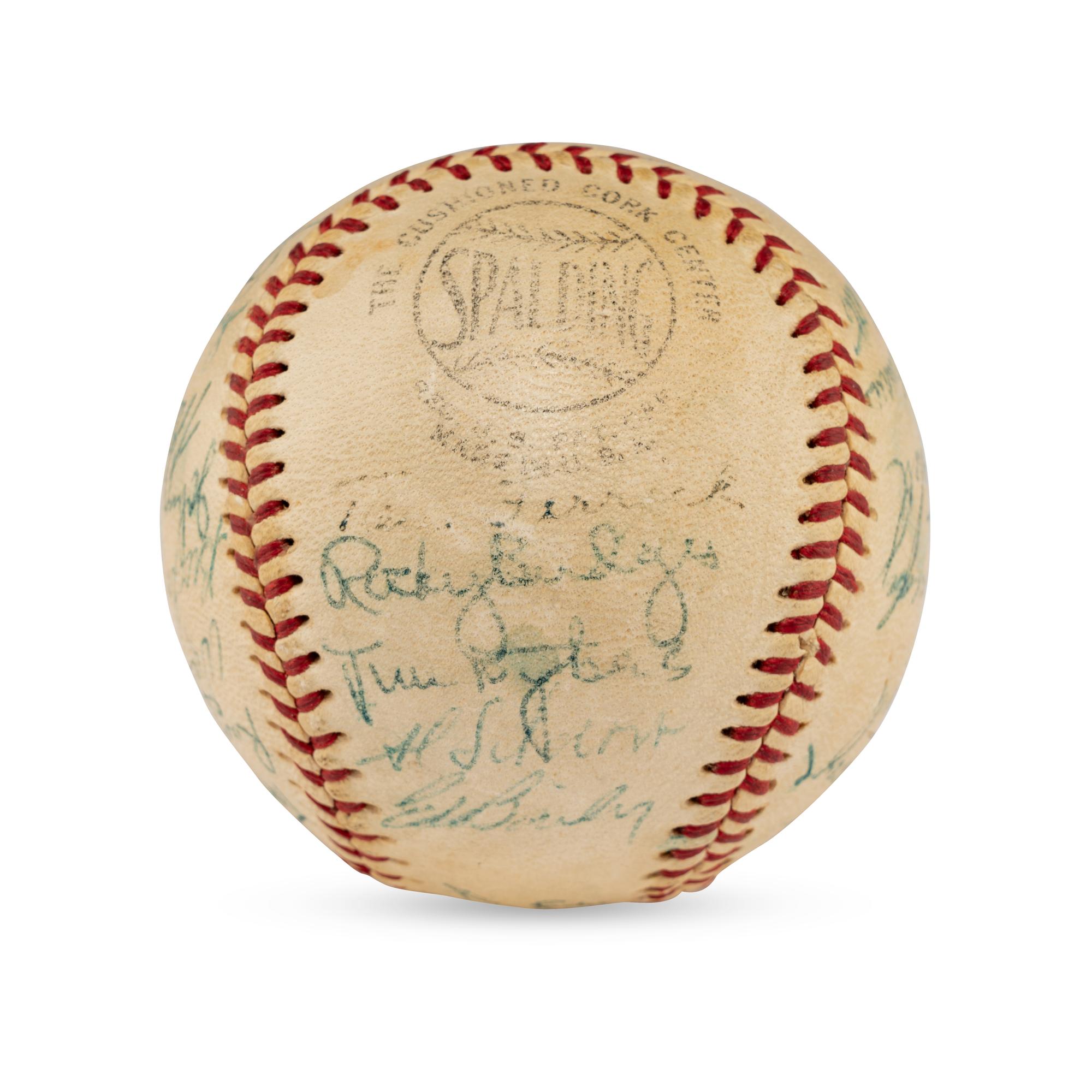 A 1956 Cincinnati Reds Team Signed Autograph Baseball