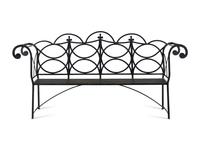 A Painted Steel Garden Bench