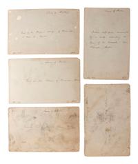 [NATIVE AMERICANS]. A group of 7 boudoir photographs of Fort Wrangell, Alaska, incl. views of natives in dance costume, totem poles, and scenic views. Ca 1885-87.