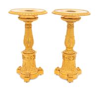 A Pair of Late Empire Gilt Bronze Tazze