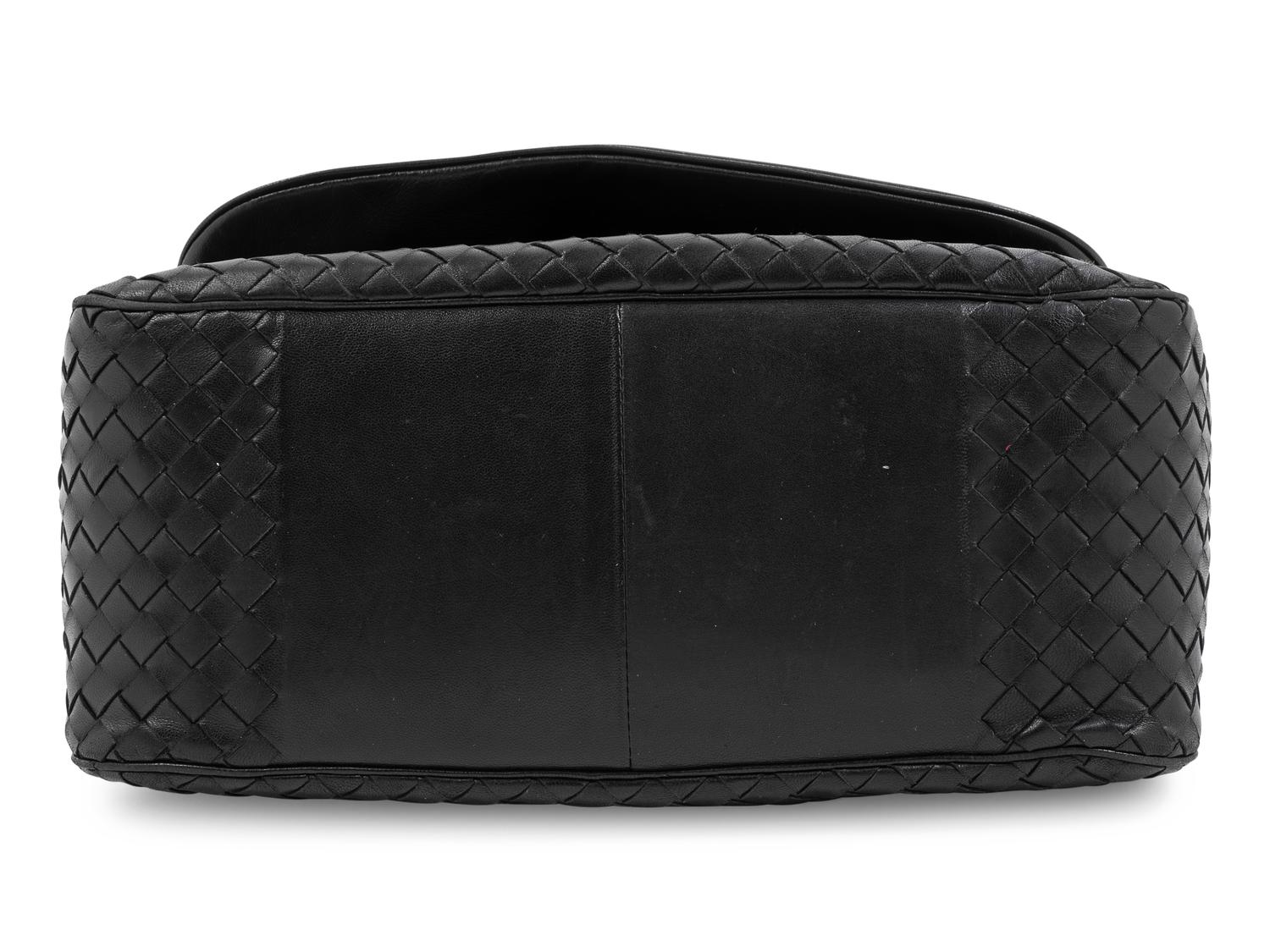 A Bottega Veneta Black Intrecciato Bag