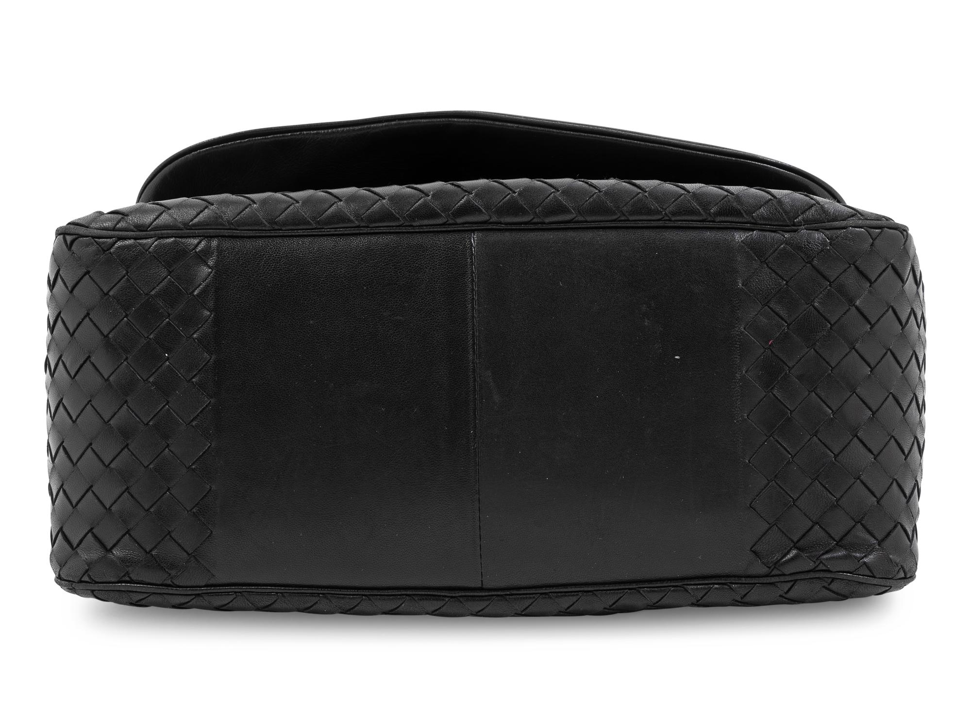 A Bottega Veneta Black Intrecciato Bag