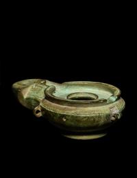 A Roman Bronze Oil Lamp