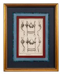 Four Engravings Depicting Horse Spurs, after Louis-Jacques Goussier