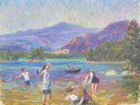 William Glackens (American, 1870-1938) — Bathers, Walker’s Pond (New Hampshire), c. 1922