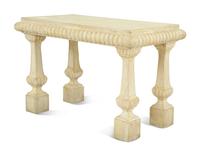 A Pair of Gustavian Style White-Painted Console Tables