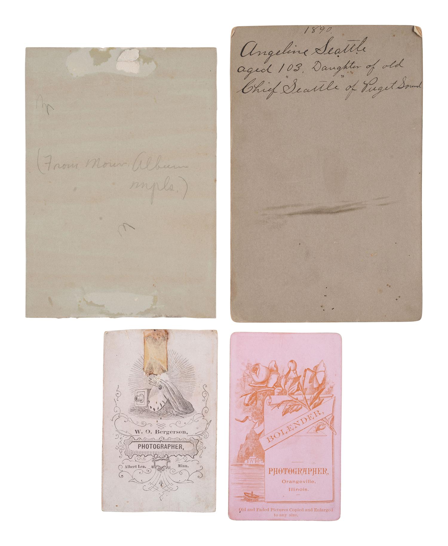 [NATIVE AMERICANS - LATE INDIAN WARS]. 7 photographs, incl. views of Sitka, Alaska, by LAROCHE.