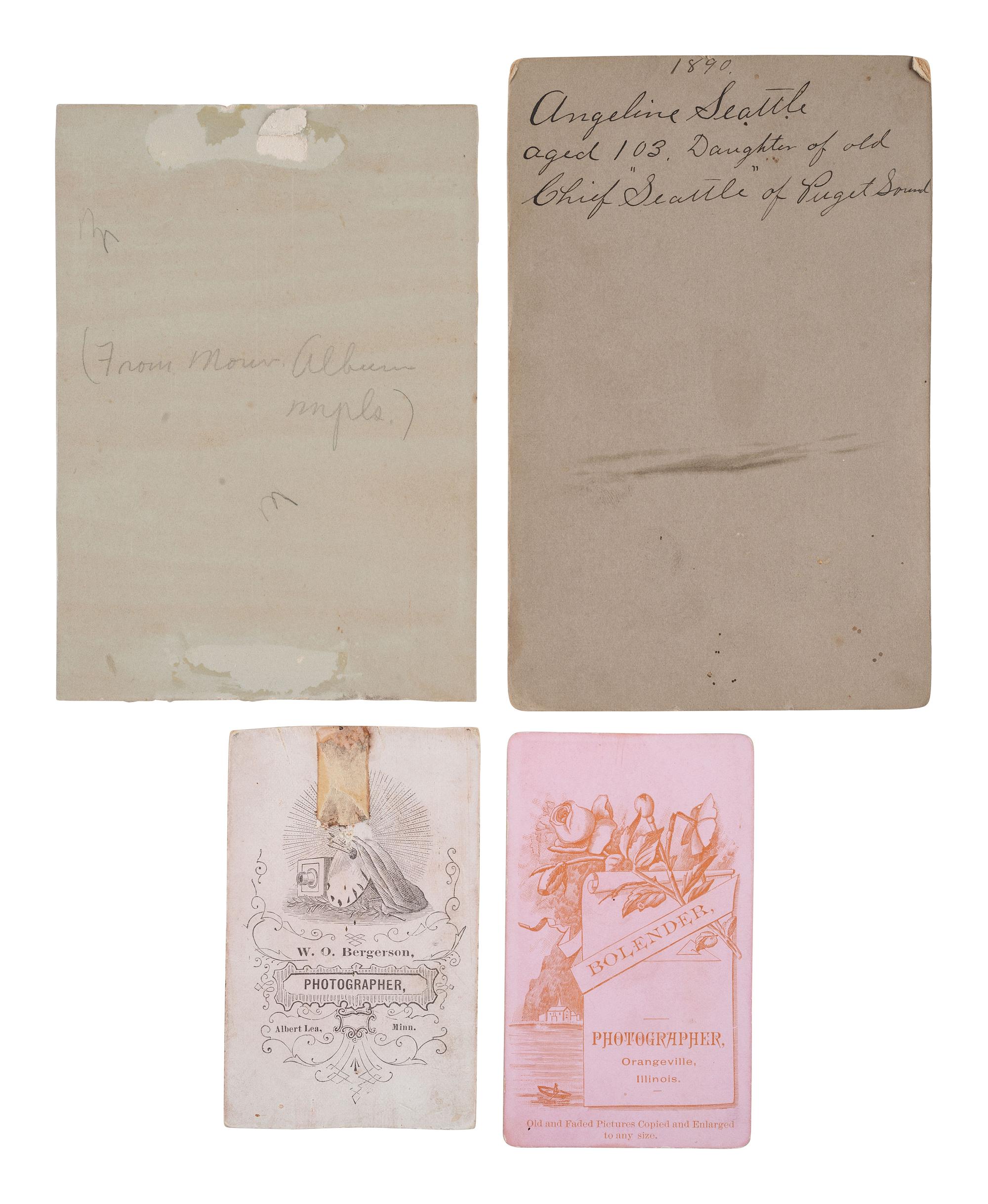 [NATIVE AMERICANS - LATE INDIAN WARS]. 7 photographs, incl. views of Sitka, Alaska, by LAROCHE.
