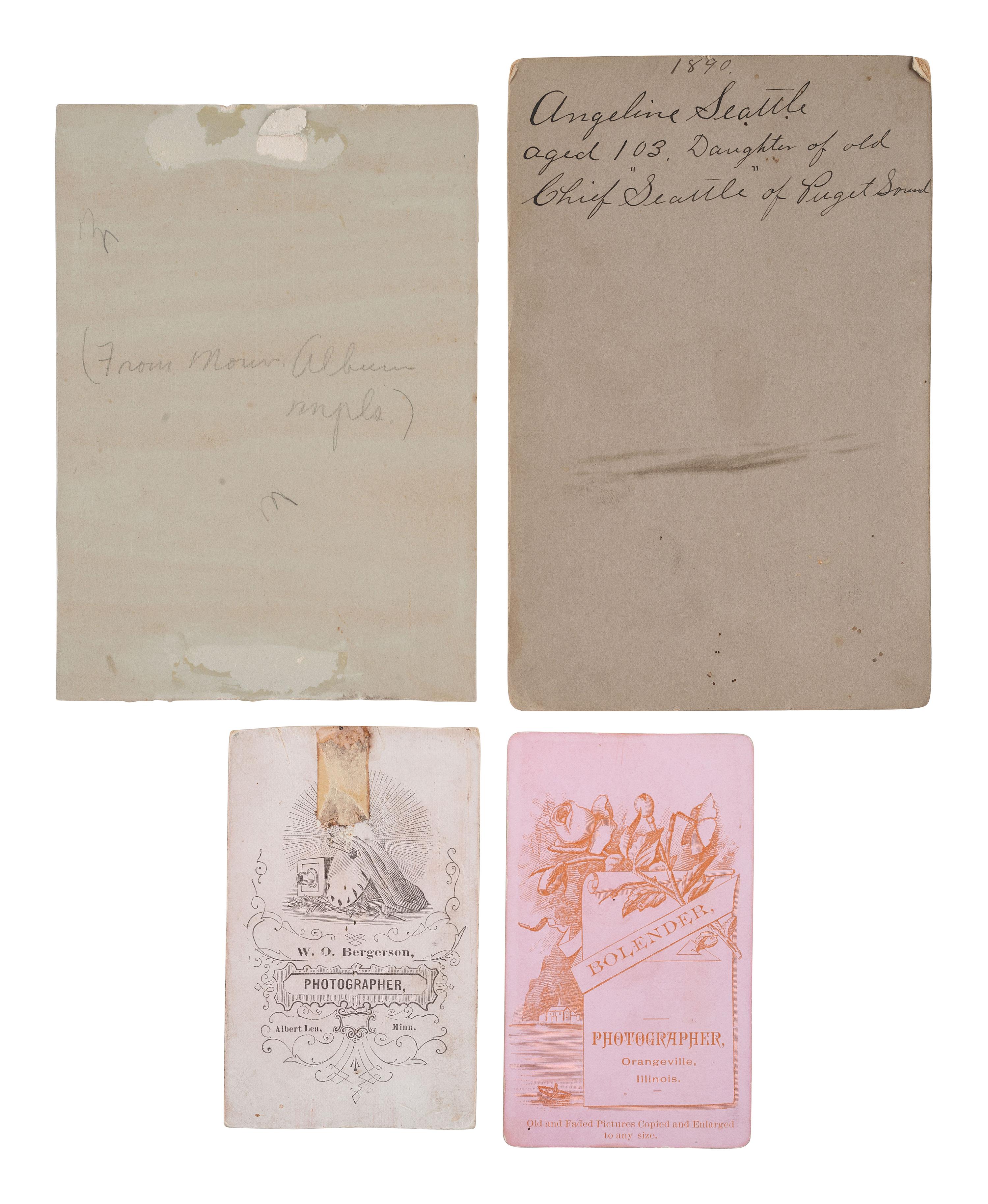 [NATIVE AMERICANS - LATE INDIAN WARS]. 7 photographs, incl. views of Sitka, Alaska, by LAROCHE.