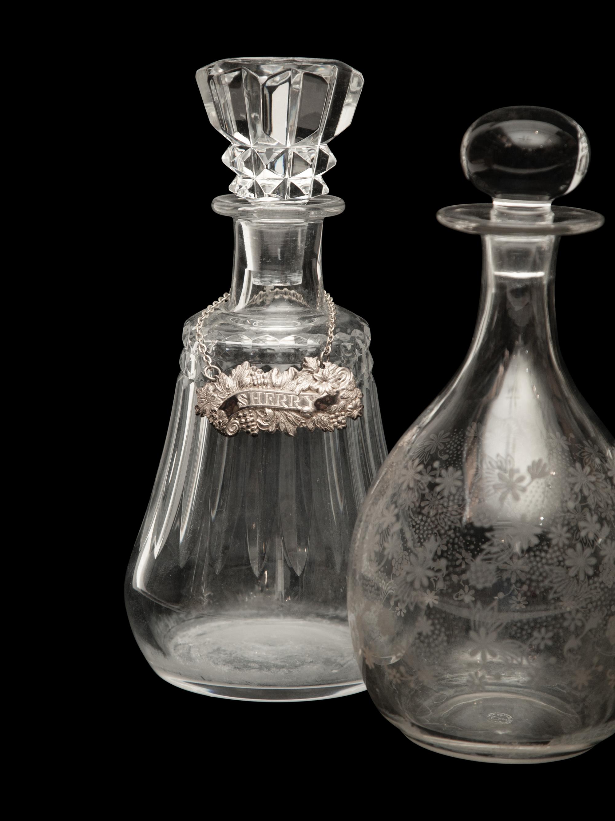 A Group of Seven Decanters by Baccarat and Tiffany & Co. — Early 20th Century