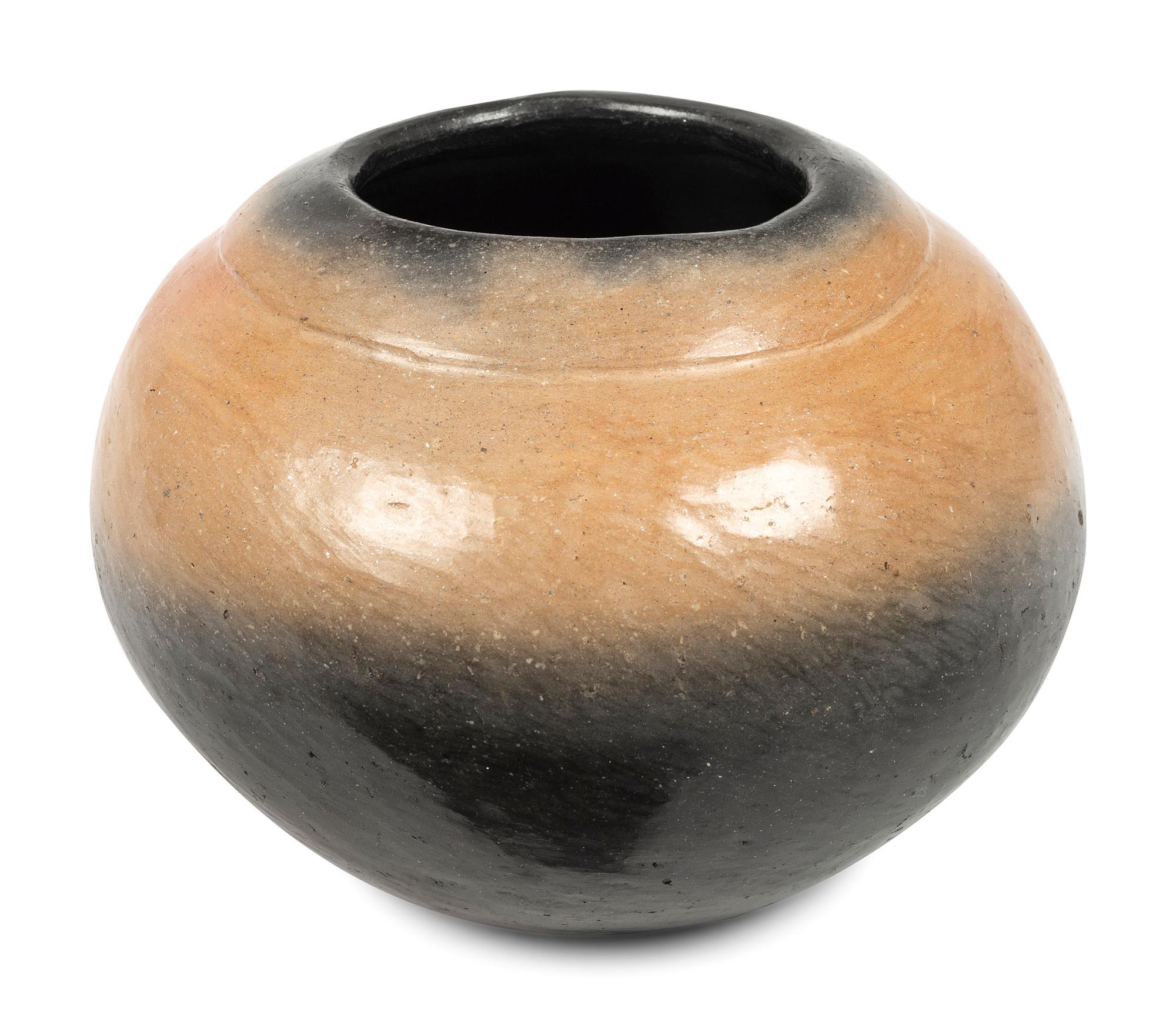 Black and Sienna Pottery Bowl