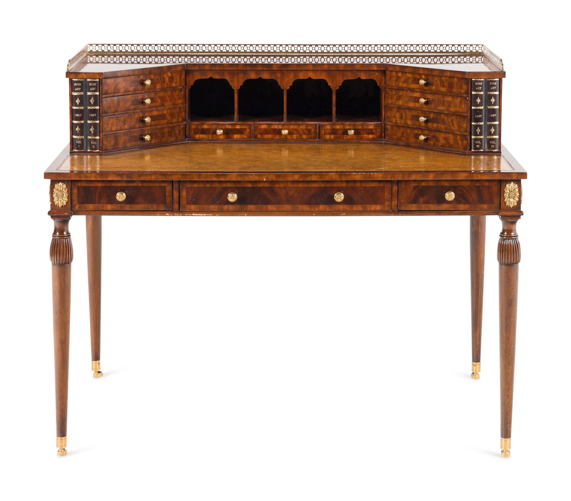 A Georgian Style Mahogany Carlton House Desk