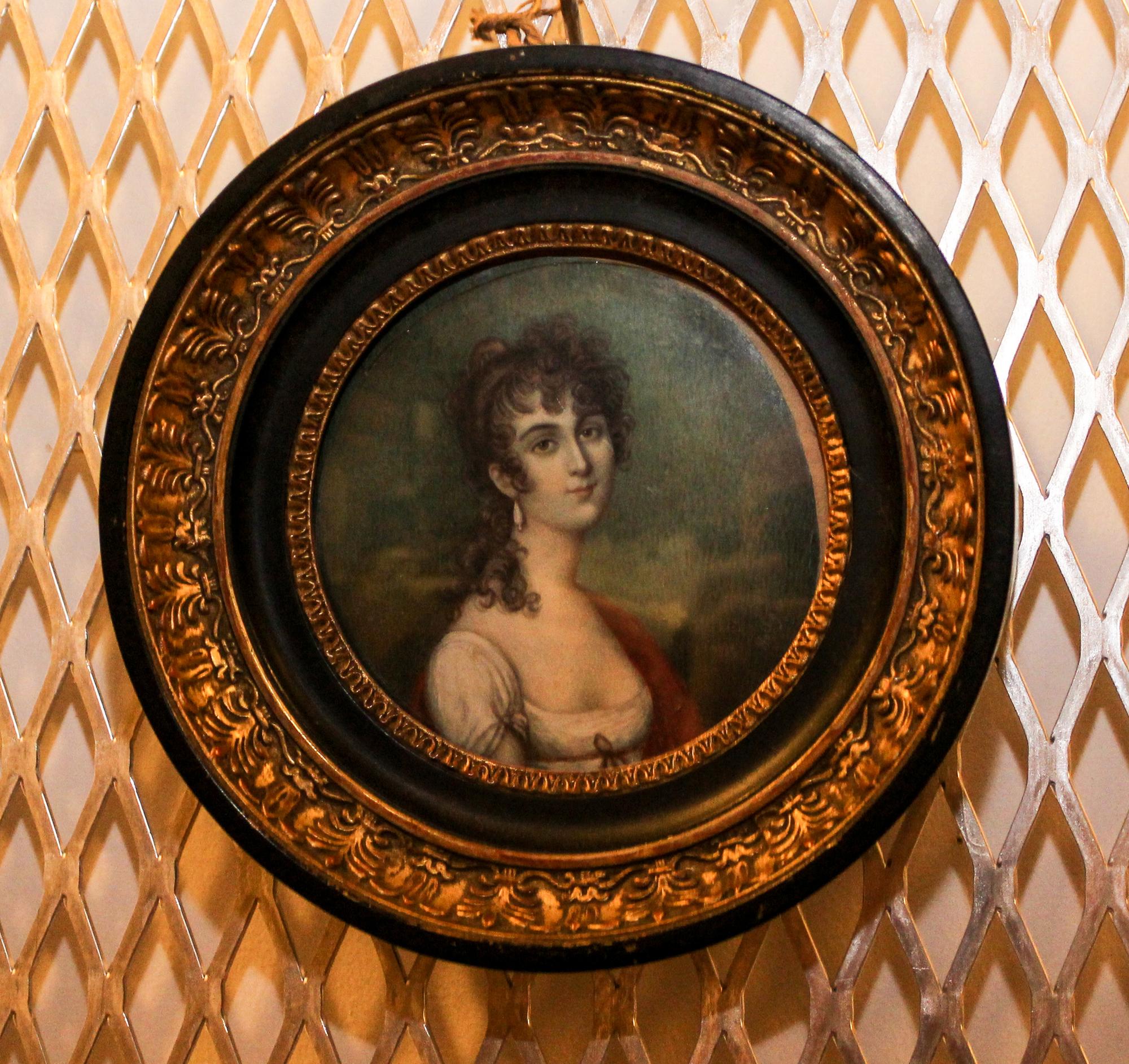 A Portrait of a Lady. Diameter 4 1/4 inches.