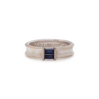 TIFFANY & CO., WHITE GOLD AND SAPPHIRE RING